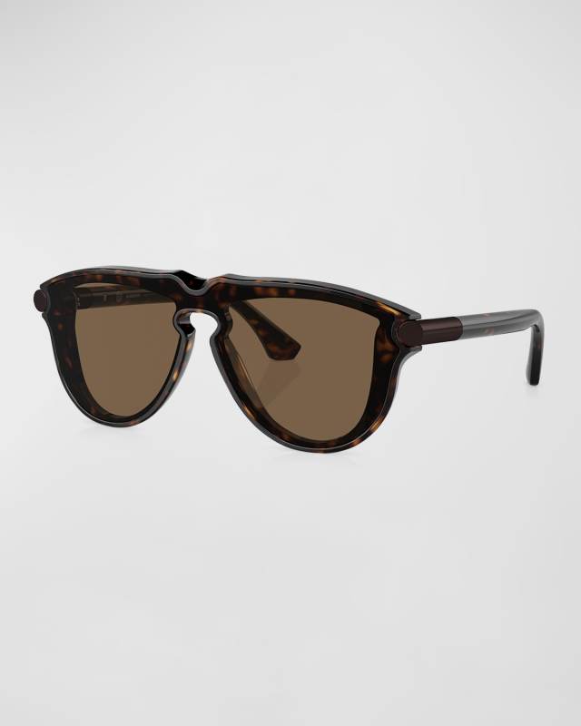 Tortoise Acetate & Plastic Aviator Sunglasses